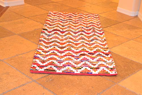 Runner Rug 2x6 ft Area Rugs Multi Color Soft HandWoven (29''x 73'') Carpet Entry Way Bedroom Living Room Dining Bathroom Rug by MystiqueDecors
